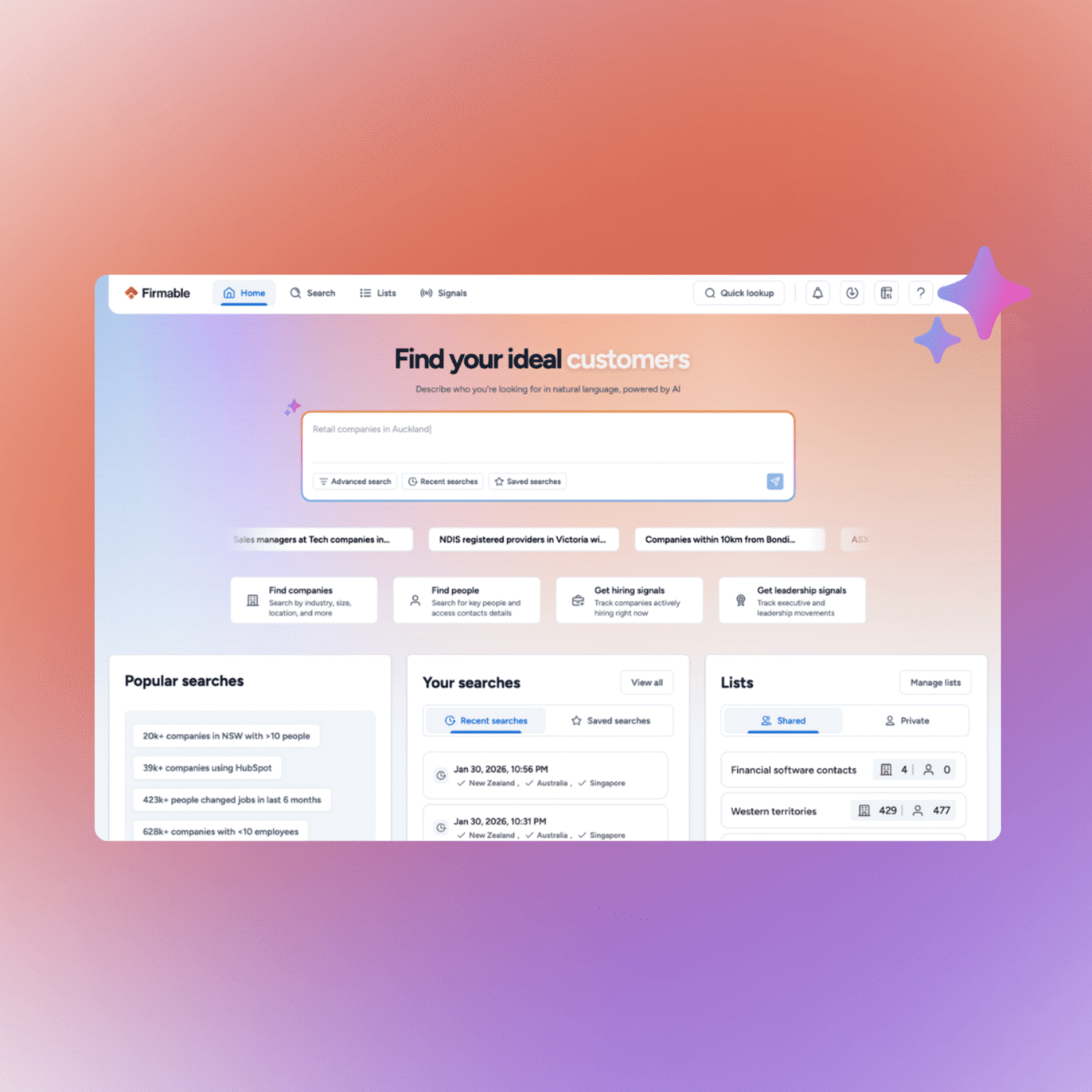 Get clear, actionable account insights3