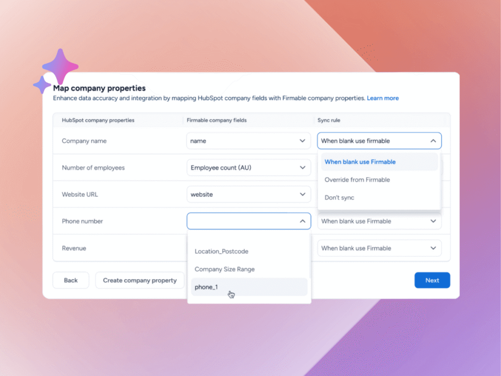 HubSpot company property