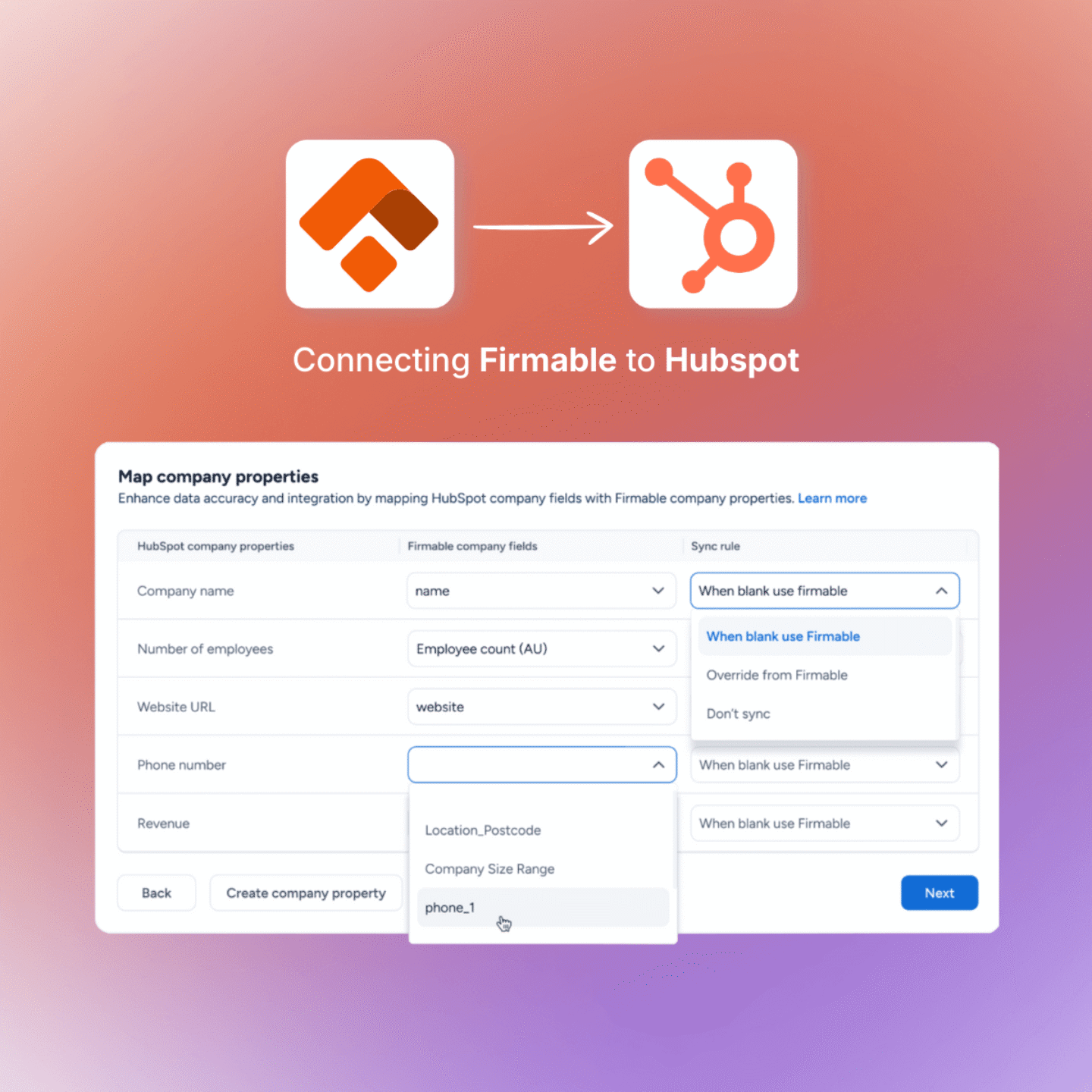 Hubspot integration header